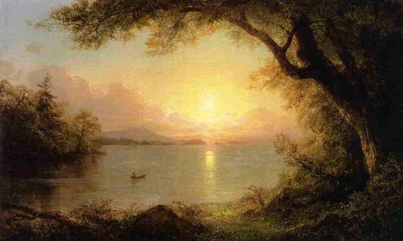 Frederic Edwin Church Lake Scene oil painting picture
